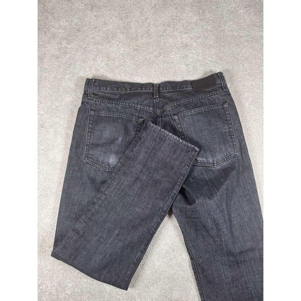 Vince Men's VM.212 Slim Chambray Resin Black Pants 34x32 Chinos Straight Leg